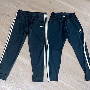 $20 FOR BOTH Pairs XL Black Jordan Dri-Fit XL Black Addidas (Like New)